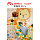 Bộ Bóng Sinh Nhật Chủ Đề Sư Tử | Lion-Themed Balloons Garland Kit for Birthday KAB21