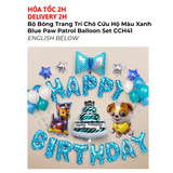 Bộ Bóng Chó Cứu Hộ Màu Xanh - Paw Patrol Balloon Set CCH41