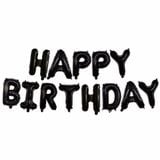 Happy Birthday black foil balloon set