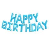 Happy Birthday blue foil balloon set