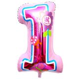 Bóng số 1 hồng 40cm bso02