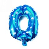 Bóng số xanh sao big number 100 cm bso13