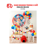 Bộ Bong Bóng Sinh Nhật Chủ Đề Chó Cứu hộ Nhiều Màu Paw Patrol Birthday Balloon Set CCH06