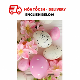 Bộ Trứng Hồng Trắng Lễ Phục Sinh Pink and White Easter Eggs Set LPS24
