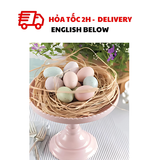 Combo 10 Trứng Phục Sinh Và Ổ Rơm Nhiều Mẫu Trang Trí Lễ Phục Sinh - 10pcs Colorful Easter Eggs and Straw Nest Combo For Spring Displays and Easter Decorations LPS17