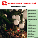 Bộ Lồng Đèn Trung Thu Màu Trắng - Mid-Autumn White Lantern Set TTHU13