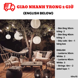 Bộ Lồng Đèn Trung Thu Màu Trắng - White Mid-Autumn White Lantern Set TTHU15