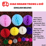 Bộ Lồng Đèn Tổ Ong Trung Thu Nhiều Màu - Multi-color Mid-Autumn Honeycomb Set TTHU01