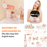 Bộ chụp hình tiệc chia tay độc thân bachelorette party photo props ctdt49