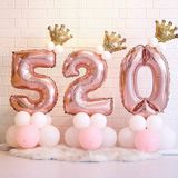 Crown Number Balloons 70cm bse32