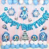 Bộ Bóng Trang Trí Sinh Nhật Elsa Màu Xanh Trắng - Blue White Foil Balloon Combo SEC15