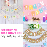 Dây Cờ Lễ Phục Sinh Nhiều Mẫu - Happy Easter Garland Bunting LPS11