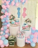 Bộ bong bóng trang trí dự đoán giới tính màu xanh hồng tbgt17