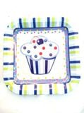 Blue cupcake paper plates 7
