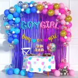 Bộ bong bóng trang trí tiệc dự đoán giới tính màu xanh hồng tbgt50