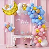 Bộ bong bóng trang trí tiệc Baby Shower màu hồng xanh tbgt10