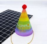 Nón sinh nhật cầu vồng birthday hat nonk 37