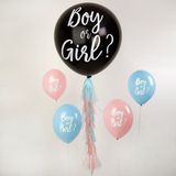 Bóng Cao Su Đen Trang Trí Tiệc Dự Đoán Giới Tính - Gender Reveal Decorations TBGT07