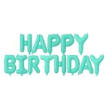 Bong bóng chữ happy birthday xanh mint 40cm