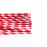 Ống hút giấy sọc hồng đỏ 25c/gói