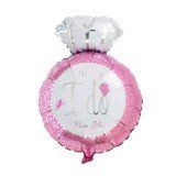 ''I DO'' pink ring balloon