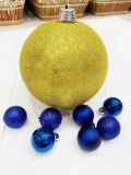 Quả châu trang trí cây thông giáng sinh đẹp size lớn 18cm PKQCHAU03