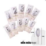 Nến Số Nhũ Bạc