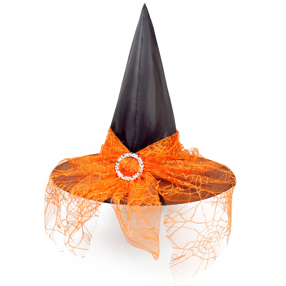 Sombrero de Bruja con Velo - ¡El Toque Final para tu Disfraz de Halloween! - Sombrero de Bruja con Velo