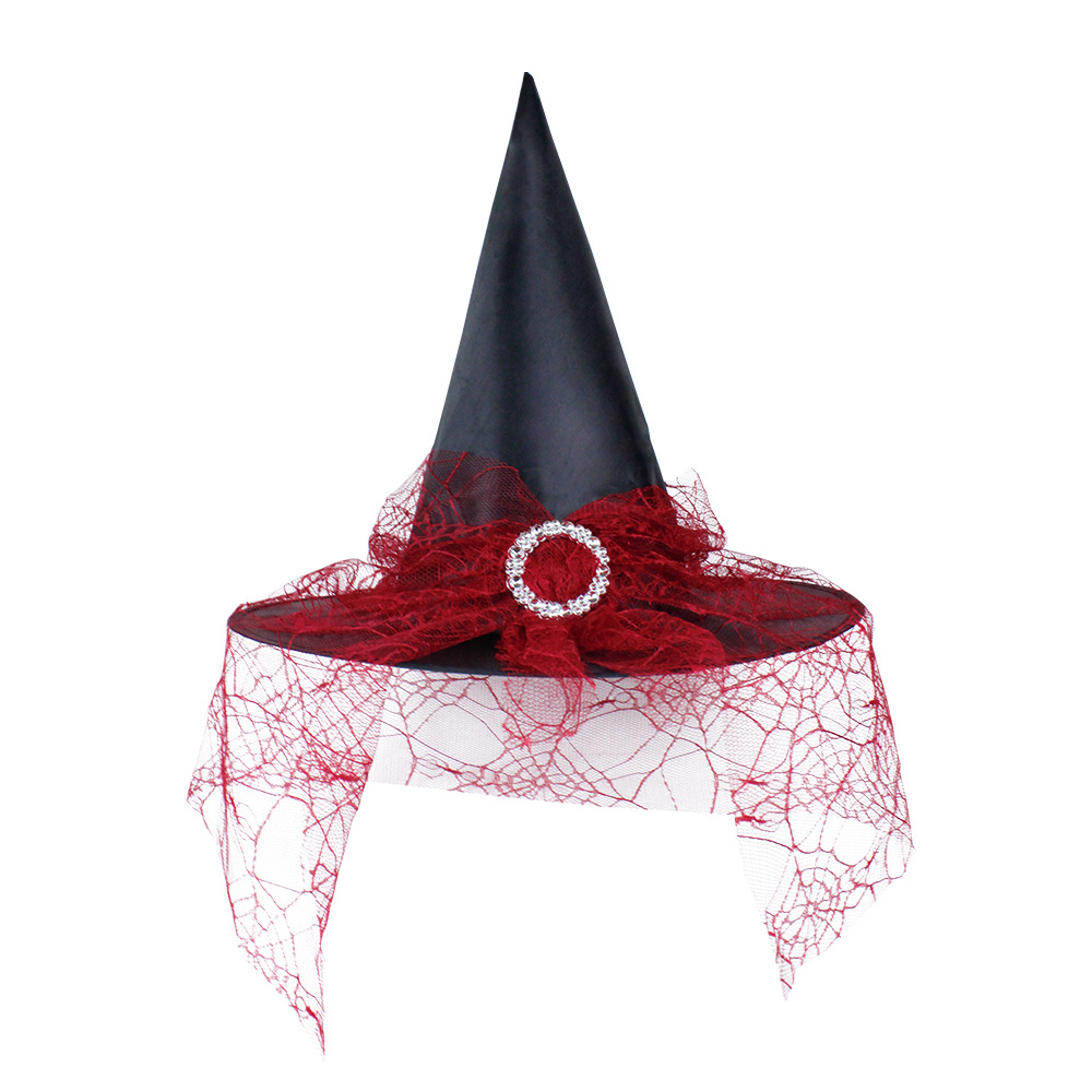 Sombrero de Bruja con Velo - ¡El Toque Final para tu Disfraz de Halloween! - Sombrero de Bruja con Velo