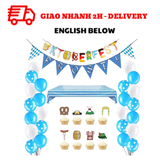 Bộ Bóng Và Dây Cờ Trang Trí Tiệc Oktoberfest - Oktoberfest Foil Balloon And Bunting Combo OTBF24