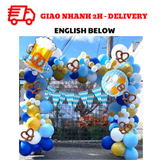 Bộ Bóng Và Dây Cờ Trang Trí Tiệc Oktoberfest - Oktoberfest Foil Balloon And Bunting Combo OTBF27