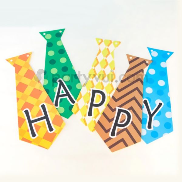 Dây cờ happy birthday cà vạt Party Vui