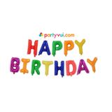 Bong bóng chữ Happy Birthday nhiều màu trang trí tiệc 40cm