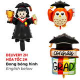 Bóng Hình Tốt Nghiệp Nhiều Mẫu - Graduation Shaped Balloons For Decorations Multiple Options LTN32