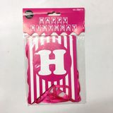 Happy Birthday bunting swallowtail shape