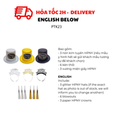 Bộ Nón, Vương Miện, Kèn Thổi Màu Bạc Vàng Đen Cho 6 Người - Black Gold Silver New Year Hats, Crowns, Blowouts For 6 Guests PTK23