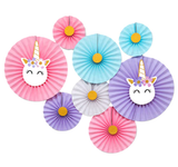 Bộ quạt hoa cúc unicorn 8/gói
