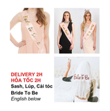 Phụ Kiện Cho Tiệc Chia Tay Độc Thân - Bride To Be Sash Veil for Bachelorette Party CTDT32