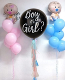 Bộ Bong Bóng Trang Trí Tiệc Dự Đoán Giới Tính Màu Xanh Hồng TBGT43