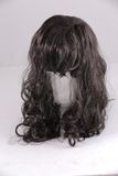 Curly black wig