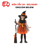 Bộ Trang Phục Hóa Trang Phù Thủy Cho Bé Gái Nhiều Kích Cỡ - Girls WitchChild's Cosplay Costume Multiple Sizes TPHT06