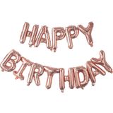 Bong bóng chữ happy birthday vàng hồng - Rose gold HPBD balloons set 40cm