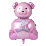 Bear foil balloon girl