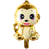 Yellow monkey foil balloon