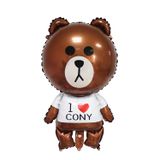 Brown bear foil balloon