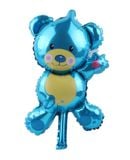 Blue bear foil balloon