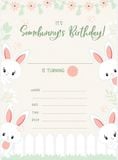 Thiệp mời Bunny Invitation Card ivtc 34