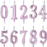 Nến số nhũ hồng - Pink candle number nnp 26