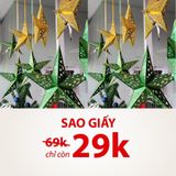 Sao giấy treo trang trí - Paper star decoration dcxm47