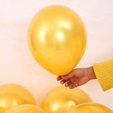 Set 10 bóng vàng đồng nhũ - Gold pearl  balloon bbcs08